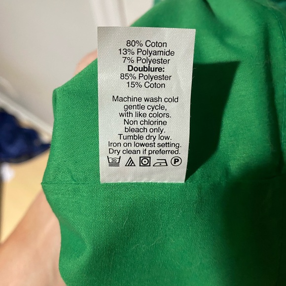 J Crew light corduroy green a line dress with pockets size 14 - Picture 3 of 7